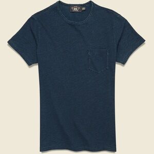 RRL Cotton Jersey Pocket Tee - Indigo